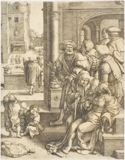The Poet Virgil Suspended in a Basket