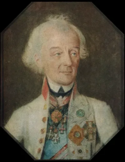 The Portrait of the Russian Military Commander Alexander Suvorov (1730–1800).