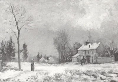 The Post-House, the Route de Versailles, Louveciennes, Snow