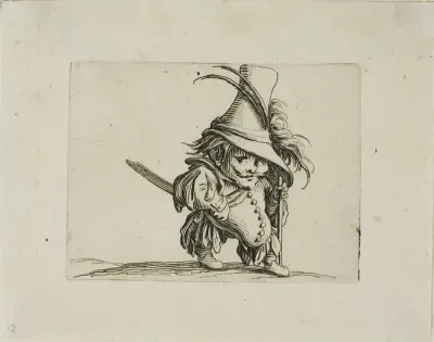 The Potbellied Man with a Tall Hat, from Varie Figure Gobbi