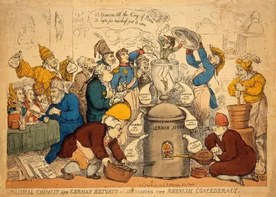 The powers of Europe as alchemists who dissolve the alliance of German princes with Napoleon