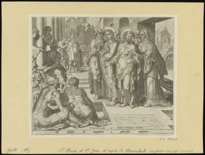 The Priest and The Sadducees Laying Hands on St Peter and St John