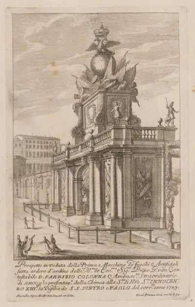 The Prima Macchina for the Chinea of 1723: The Temple of Glory
