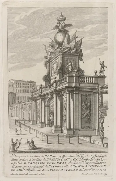 The Prima Macchina for the Chinea of 1723: The Temple of Glory