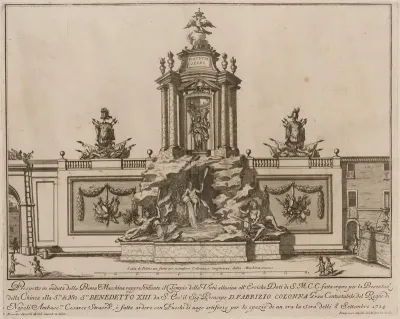 The Prima Macchina for the Chinea of 1724: The Temple of Virtue