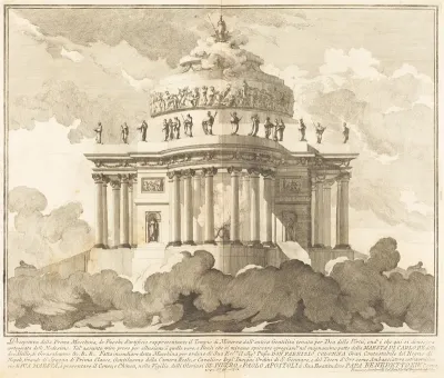 The Prima Macchina for the Chinea of 1746: The Temple of Minerva
