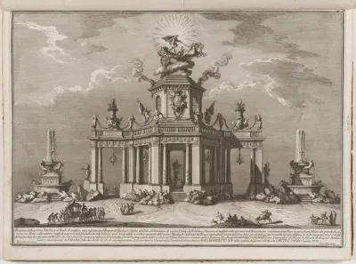 The Prima Macchina for the Chinea of 1753: The Temple of Asclepius with the Chariot of the Sun