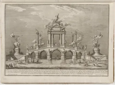 The Prima Macchina for the Chinea of 1755: A Triumphal Bridge with Antiquities from Herculaneum