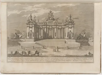 The Prima Macchina for the Chinea of 1757: The Colonnade of the Athenian Lyceum