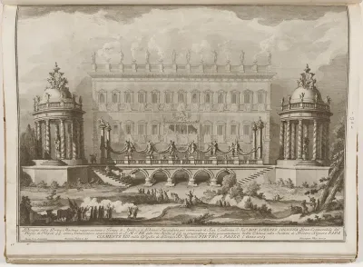 The Prima Macchina for the Chinea of 1763: The Temples of Apollo and Diana