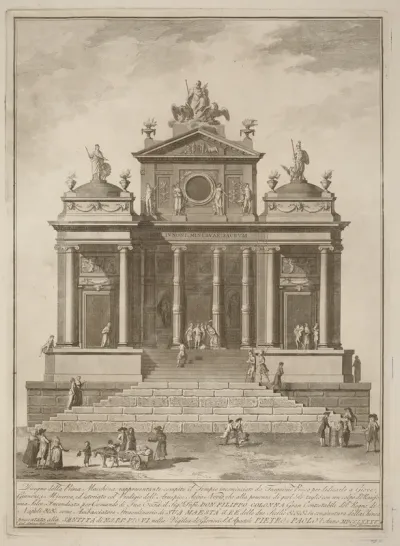 The Prima Macchina for the Chinea of 1785: The Temple of Jupiter Begun by Tarquinius Priscus with the Marvel of Accius Naevius