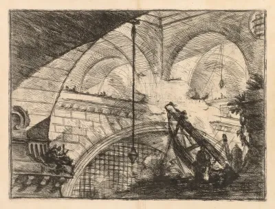 The Prisons:  A Series of Galleries with Crane-Like Erection of Beams