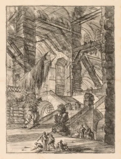 The Prisons:  A Vast Interior with Trophies