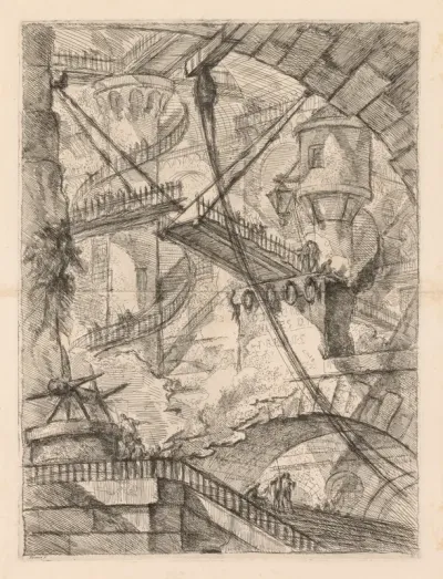The Prisons:  An Immense Interior with a Drawbridge