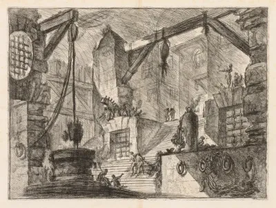 The Prisons:  Colonnaded Interior with a Broad Stair
