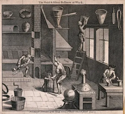 The process of gold and silver refining