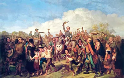 The proclamation of the independence of Brazil