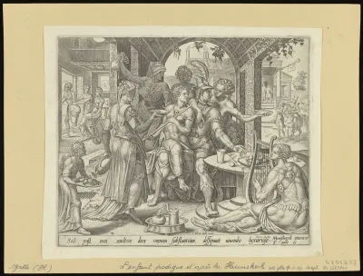 The Prodigal Son Squandering His Inheritance on Harlots