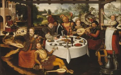 The Prodigal son wasting his money