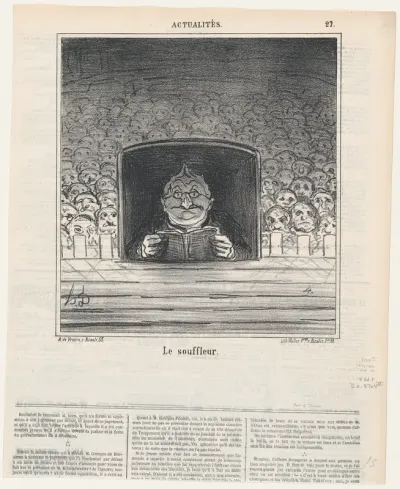 The prompter, from 'News of the day,' published in Le Charivari, February 7, 1870