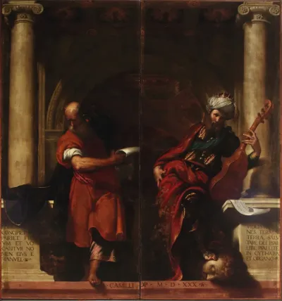 The prophet Isaiah and king David