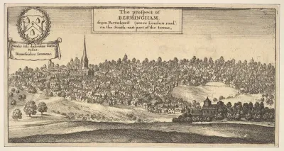 The Prospect of Bermingham [Birmingham], from Ravenshurst (neere London-road) on the South-east part of towne (from Dugdale's "The Antiquities of Warwickshire," 1656, p. 957)