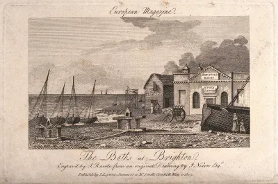 The public baths and fishing boats, Brighton beach