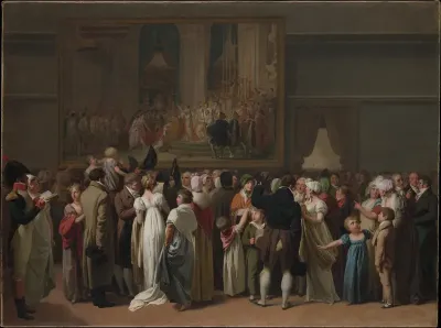 The Public Viewing David's "Coronation" at the Louvre