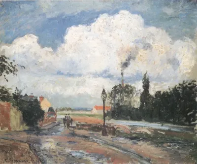 The Quai du Pothuis at Pontoise after Rain