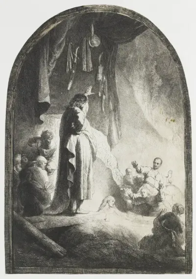 The raising of Lazarus: the larger plate