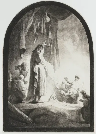 The raising of Lazarus: the larger plate