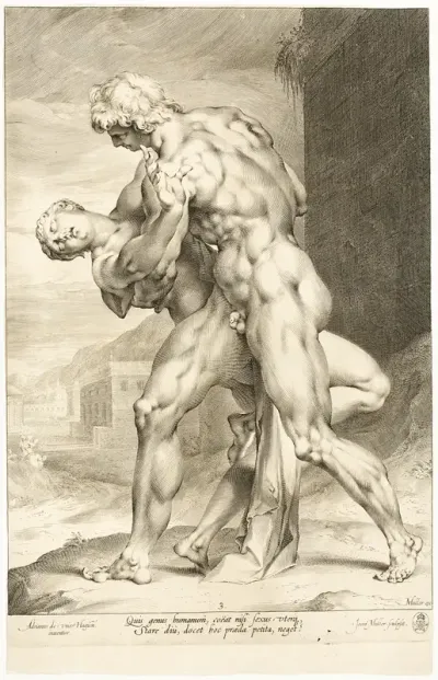 The Rape of a Sabine Woman, Lateral View