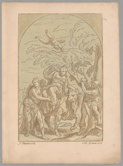 The Rape of Europa, from Recueil d'estampes d'après les plus beaux tableaux et d'après les plus beaux desseins qui sont en France (Cabinet Crozat)