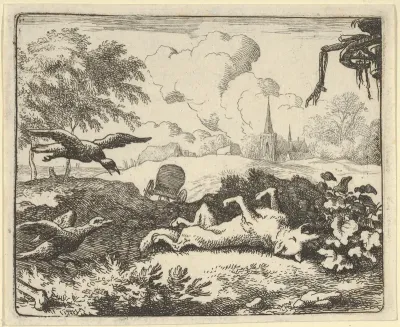 The Reading of a Criminal Action Againt Renard from Hendrick van Alcmar's Renard The Fox