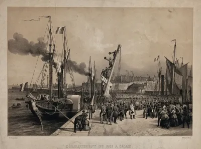 The reception of King Louis Philippe after his disembarkation in the harbour of Calais
