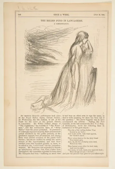 The Relief Fund in Lancashire (from "Once a Week," July 26, 1862)