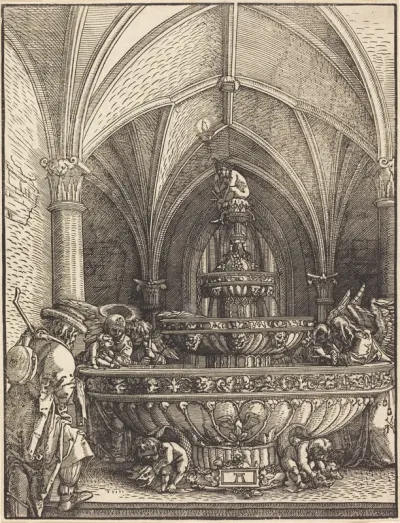 The Rest on the Flight into Egypt at a Fountain