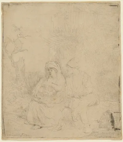 The Rest on the Flight into Egypt: Lightly Etched