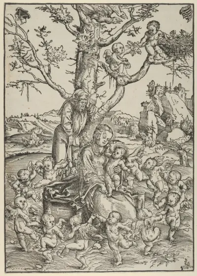 The Rest on the Flight to Egypt, with Dancing Angels