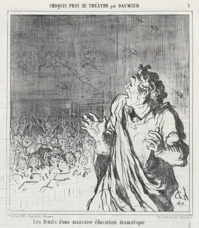 The results of bad dramatic timing, from 'Theater sketches,' published in Le Charivari, 1864