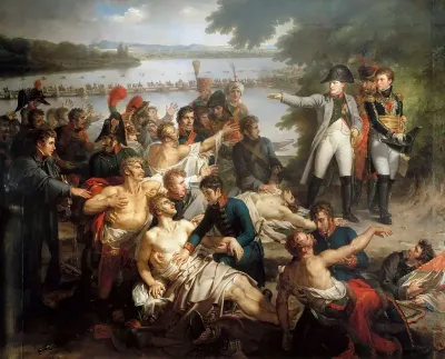 The Return of Napoleon to the Island of Lobau after the Battle of Essling, May 23