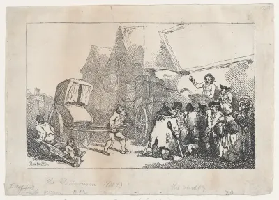 The Rhedarium for the Sale of All Sorts of Carriages by Geoffrey Gigg, or, A New Book of Horses and Carriages: Title page