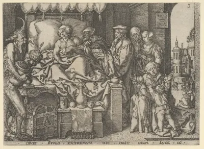 The Rich Man on His Deathbed, from "The Parable of the Rich Man and Lazarus"