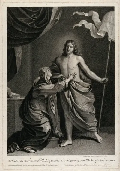 The risen Christ appears to the Virgin Mary