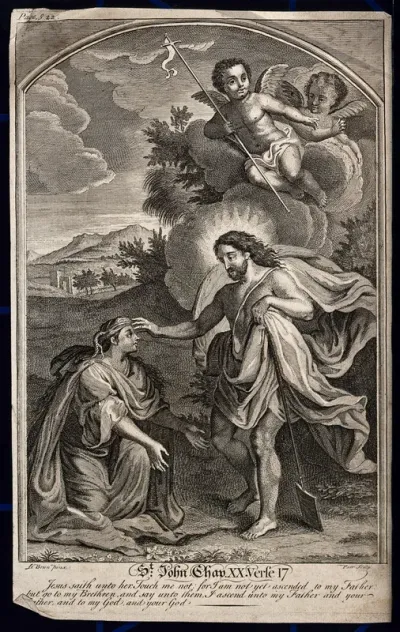 The risen Christ asks Mary Magdalene not to touch him