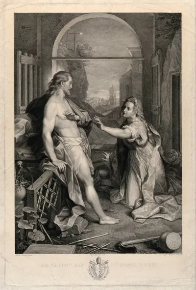 The risen Christ asks Mary Magdalene not to touch him