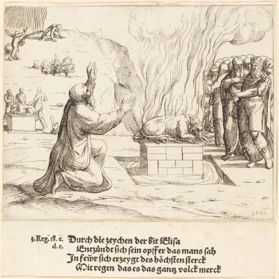 The Rival Sacrifices of Elijah and the Priests of Baal