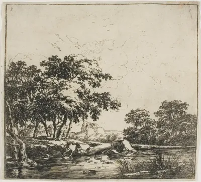 The River in the Forest, plate three from Set of Landscapes