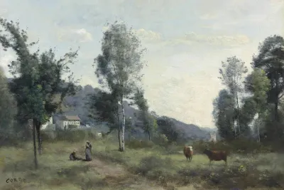 The road leading from the Ville d'Avray pasture to Corot's house