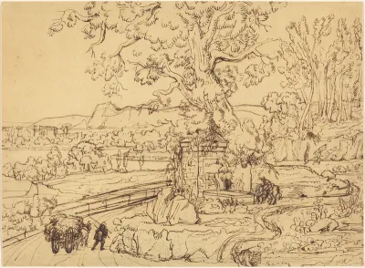 The Roman Campagna with an Ancient Fountain